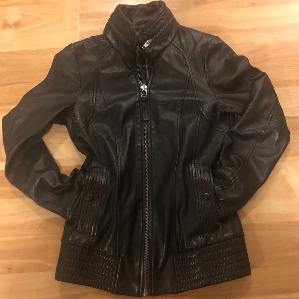 Mackage for Aritzia leather jacket.